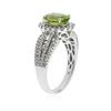 Image 3 : 14KT White Gold 1.78 ctw Peridot and Diamond Ring