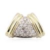 Image 1 : 14KT Yellow Gold 0.85 ctw Diamond Brooch