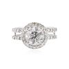 Image 1 : 14KT White Gold 1.75 ctw Diamond Ring