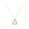 Image 1 : 14KT Rose Gold 15.31 ctw Opal and Diamond Pendant With Chain