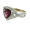 Image 2 : 14KT White Gold 2.81 ctw Almandite and Diamond Ring