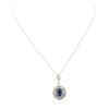 Image 1 : 14KT White Gold 4.45 ctw Tanzanite and Diamond Pendant with Chain