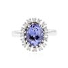 Image 1 : 14KT White Gold 2.16 ctw Tanzanite and Diamond Ring