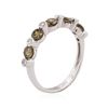 Image 3 : 18KT White Gold 0.50 ctw Cognac Diamond Ring