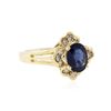 Image 2 : 14KT Yellow Gold 0.90 ctw Sapphire and Diamond Ring
