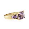 Image 2 : 10KT Yellow Gold 4.18 ctw Ametrine, Amethyst and Citrine Ring