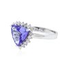 Image 2 : 14KT White Gold 3.02 ctw Tanzanite and Diamond Ring