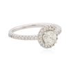 Image 2 : 14KT White Gold 1.12 ctw Diamond Ring
