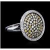 Image 2 : 14KT White Gold 3.33 ctw Diamond Ring