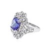 Image 2 : 14KT White Gold 4.55 ctw Tanzanite and Diamond Ring
