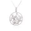 Image 2 : 14KT White Gold 1.00 ctw Diamond Pendant With Chain