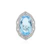 Image 1 : SILVER 36.28 ctw Topaz and White Sapphire Ring