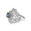 Image 2 : 14KT White Gold 1.90 ctw Blue Diamond Ring
