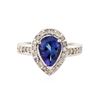 Image 1 : 14KT White Gold 1.80 ctw Tanzanite and Diamond Ring