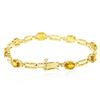 Image 2 : 14KT Yellow Gold 6.56 ctw Yellow Sapphire and Diamond Bracelet