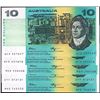 Image 1 : 1989 Fraser/Higgins QEII Ten Dollar Note x 5