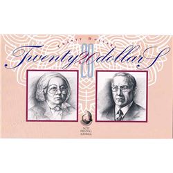 1994 Fraser/Evans 1st and Last Twenty Dollar Banknote Folder