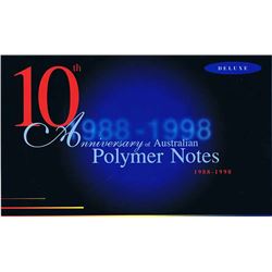 1988-98 10th Anniversary of Polymer Notes - Deluxe Banknote Set