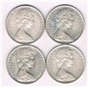 Image 2 : 1966 Australian Round 50c Coins x 4