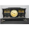 Image 1 : Antique The Ingraham Clock Co. "Palace" regulating mantle clock with cast feet, column and lions hea