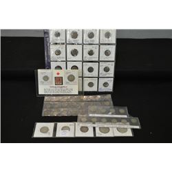 Selection of collectible coins including twenty five and fifty cent pieces, 1989, 1909 and 1917, Kin