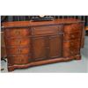 Image 1 : Regency style mahogany sideboard with ten drawers including flatware storage, and double doors