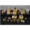 Image 1 : Selection of small elephant collectibles including enamelled with boxes and embellished with Swarvos