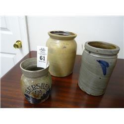 Lot of 3 Clay Pots