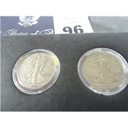 2-Pack of Silver Walking Liberty Half Dollars