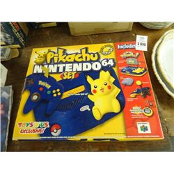 Nintendo 64 Pikachu Game System In Box