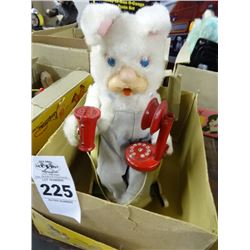 Battery Operated Rocking Telephone Rabbit Made In Japan In Box