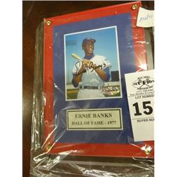 Ernie Banks Autographed Plaque