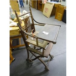 Early Wood Stroller To High Chair - Needs Arm Repair