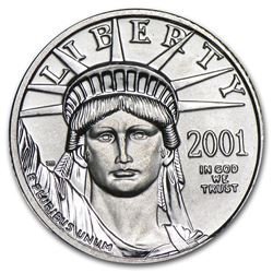 2001 1/10 oz Platinum American Eagle BU