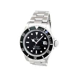 40mm Gents Rolex Stainless Steel Oyster Perpetual Submariner Watch. Black Dial. Stainless Steel Beze