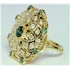 Image 3 : ALEXANDRITE 1.17CT / DIAMOND 1.06CT / 14K YELLOW GOLD RING 8.83GRAM