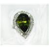 Image 1 : SPHENE 6.20CT, 14K WHITE GOLD RING 5.67GRAM / DIAMOND RD 0.63CT