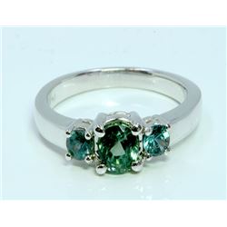 Alexandrite 1.30 ct Ring, 4.01 gram 14K White Gold