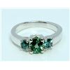 Image 1 : Alexandrite 1.30 ct Ring, 4.01 gram 14K White Gold