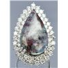 Image 1 : Rare  Brazilian Parabia  10.61 ctw & Diamond Ring