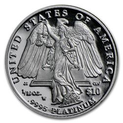 2008-W 1/10 oz Proof Platinum American Eagle (w/Box & COA)