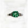 Image 1 : EMERALD 1.45CT,  14K W/G RING 3.58GRAM / DIAMOND RD 0.31CT