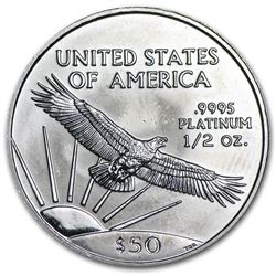 1999 1/2 oz Platinum American Eagle BU