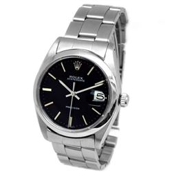 34mm Rolex Stainless Steel Oyster Precision Date Watch. Black Dial. Stainless Steel Smooth Bezel. St