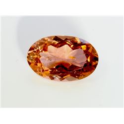 5 ct & up Peach Tourmaline Oval (5.96)