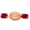 Image 1 : 17 ct & up Ruby Cushion Cut ctw 17.07 2Pcs