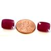 Image 2 : 17 ct & up Ruby Cushion Cut ctw 17.07 2Pcs