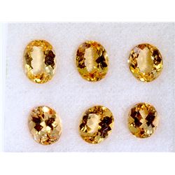 9.42 ct Imperial Topaz Oval 6Pcs