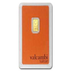 1 gram Valcambi Gold Bar (In Assay) .9999 Fine