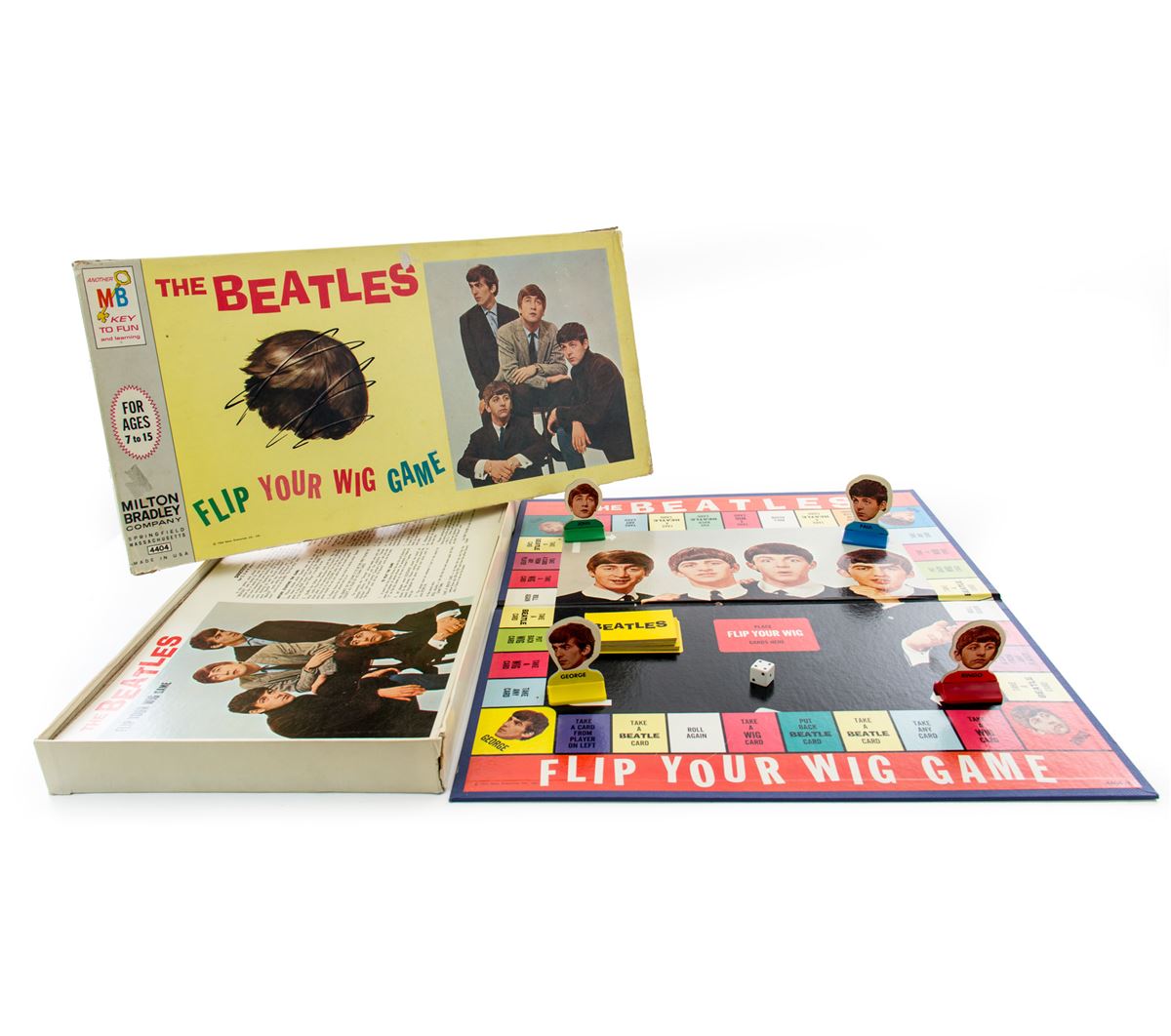 The Beatles Vintage 1964 Flip Your Wig Board Game by Milton Bradley